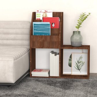 Kindertijdschriftenrek 71x30x78,5 cm bewerkt hout bruineiken 3
