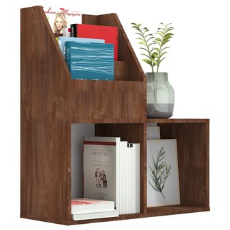 Kindertijdschriftenrek 71x30x78,5 cm bewerkt hout bruineiken 4