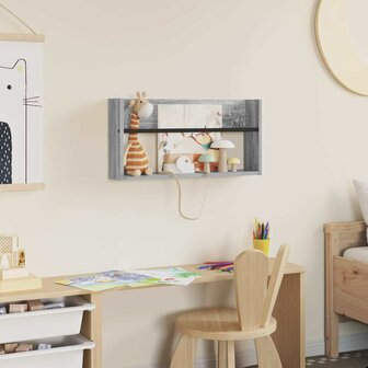 Tijdschriftenrek Grijs Sonoma 60 x 12 x 30 cm Bewerkt hout 4