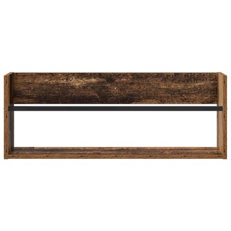 Tijdschriftenrek met plank Oudhout 80 x 12 x 30 cm Bewerkt hout 5