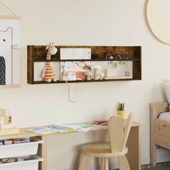 Tijdschriftenrek Gerookt eiken 100 x 12 x 30 cm Bewerkt hout 4