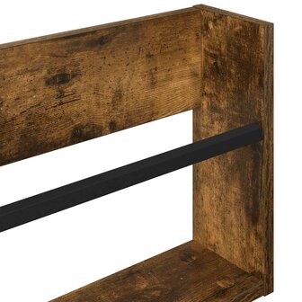 Tijdschriftenrek Gerookt eiken 100 x 12 x 30 cm Bewerkt hout 8