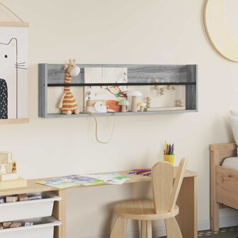 Tijdschriftenrek Grijs Sonoma 100 x 12 x 30 cm Bewerkt hout 4