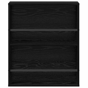 Tijdschriftenrek Zwart Eiken 60 x 12 x 70 cm Bewerkt hout 5