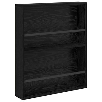 Tijdschriftenrek 2 pcs Zwart Eiken 60 x 12 x 70 cm Bewerkt hout 5