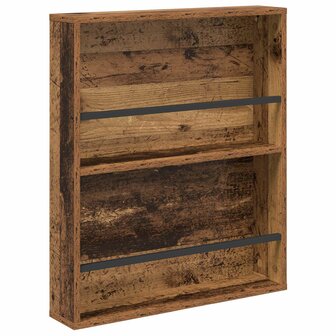 Tijdschriftenrek met plank Oudhout 60 x 12 x 70 cm Bewerkt hout 2