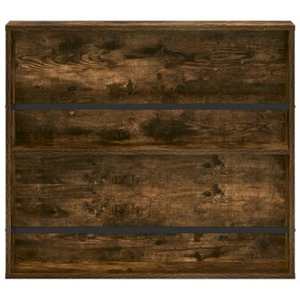 Tijdschriftenrek Gerookt eiken 80 x 12 x 70 cm Bewerkt hout 5