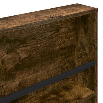 Tijdschriftenrek Gerookt eiken 80 x 12 x 70 cm Bewerkt hout 8