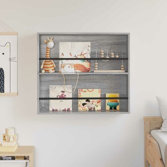 Tijdschriftenrek Grijs Sonoma 80 x 12 x 70 cm Bewerkt hout 4