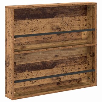 Tijdschriftenrek met plank Oudhout 80 x 12 x 70 cm Bewerkt hout 2