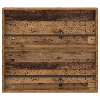 Tijdschriftenrek met plank Oudhout 80 x 12 x 70 cm Bewerkt hout 5
