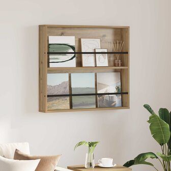 Tijdschriftenrek Artisan Eiken 80 x 12 x 70 cm Bewerkt hout 1