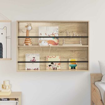 Tijdschriftenrek Sonoma Eiken 100 x 12 x 70 cm Bewerkt hout 4