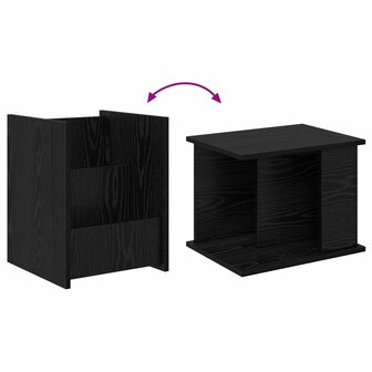 Tijdschriftenrek Zwart Eiken 35 x 35 x 45 cm Bewerkt hout 9