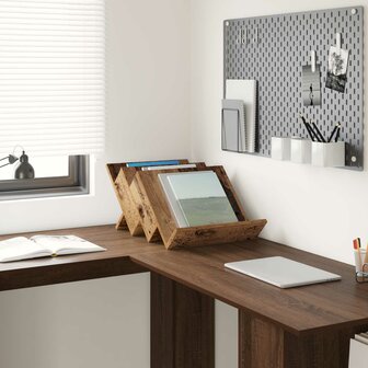 Tijdschriftenrek Oudhout 53 x 40 x 28.5 cm Bewerkt hout 4