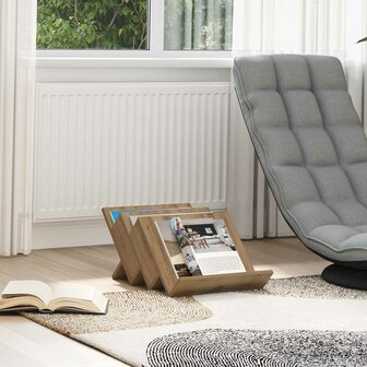 Tijdschriftenrek Artisan Eiken 53 x 40 x 28.5 cm Bewerkt hout 1