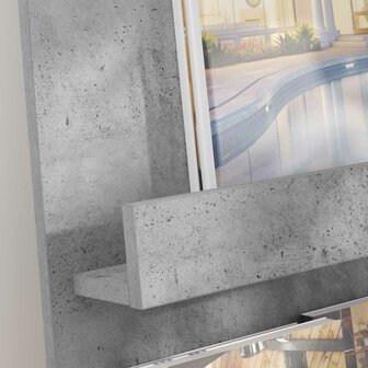 Tijdschriftenrek Beton Grijs 43 x 11 x 102 cm Bewerkt hout 4