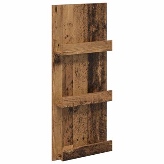 Tijdschriftenrek met plank Oudhout 43 x 11 x 102 cm Bewerkt hout 2