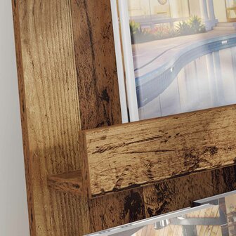 Tijdschriftenrek met plank Oudhout 43 x 11 x 102 cm Bewerkt hout 4