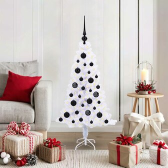 Kunstkerstboom met 150 LED Wit 120 cm PVC en Staal 1