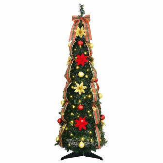Kunstkerstboom met 50 LED met standaard Groen 125 cm PVC 3