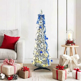 Kunstkerstboom met 50 LED met standaard Wit 120 cm PVC 1