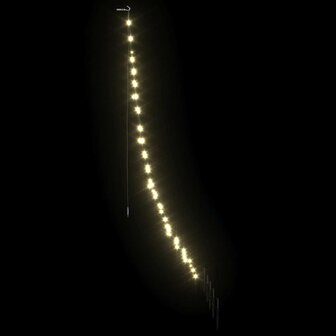 Kunstkerstboom met Grondspiesjes Warmwit 182 cm Metaal 5