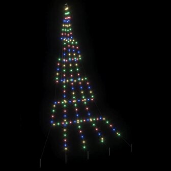 Kunstkerstboom met Grondspiesjes Multikleur 306 cm Metaal 4