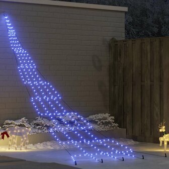 Kunstkerstboom met Grondspiesjes met 276 LED Blauw 511 cm Metaal 1