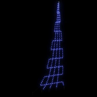 Kunstkerstboom met Grondspiesjes met 276 LED Blauw 511 cm Metaal 6
