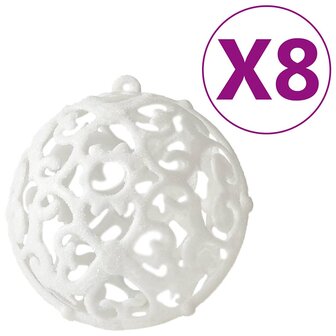 100-delige Kerstballenset wit 4