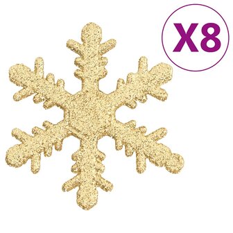 111-delige Kerstballenset polystyreen goudkleurig 9