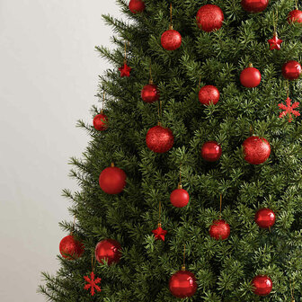 111-delige Kerstballenset polystyreen rood 3
