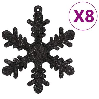 111-delige Kerstballenset polystyreen zwart 9