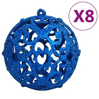 111-delige Kerstballenset polystyreen blauw 4