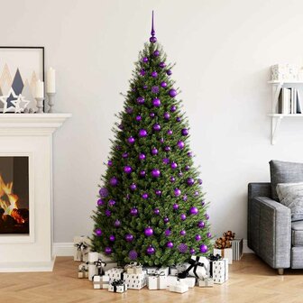 111-delige Kerstballenset polystyreen paars 1