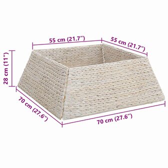 Kerstboomrok Wit 70 x 70 x 28 cm Waterhyacint 7