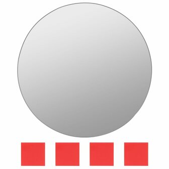 Wandspiegelset rond glas 7-delig 6