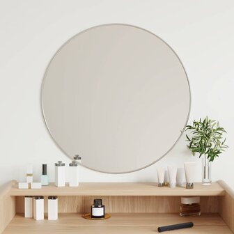 Wandspiegel rond &Oslash;60 cm zilverkleurig 1