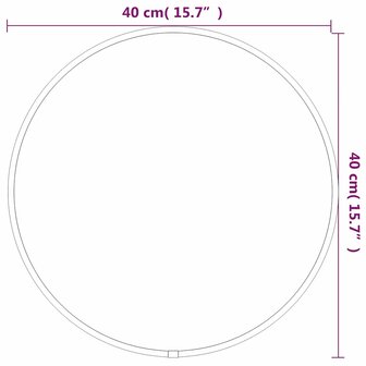 Wandspiegel rond &Oslash;40 cm zwart 6