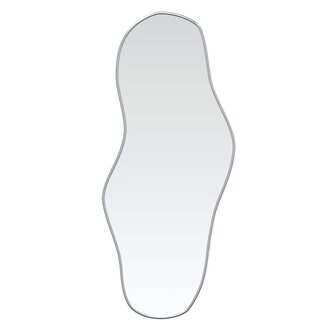 Wandspiegel 60x25 cm zilverkleurig 2