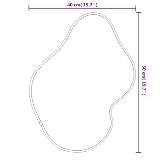 Wandspiegel 50x40 cm zwart 6