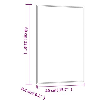 Wandspiegel 40x60 cm rechthoekig glas 6