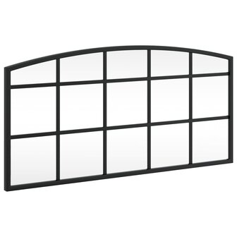 Wandspiegel boog 60x30 cm ijzer zwart 2