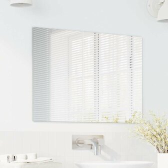 Wandspiegel Rechthoekig 70 x 50 cm gehard glas 3