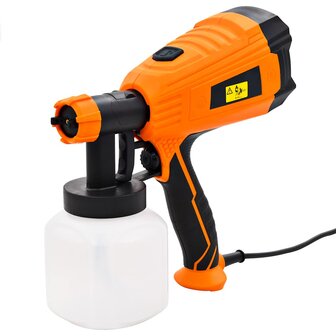 Verfspuit elektrisch met 3 mondstukken 500 W 800 ml 2