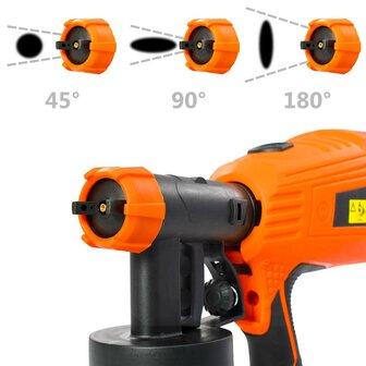 Verfspuit elektrisch met 3 mondstukken 500 W 800 ml 3