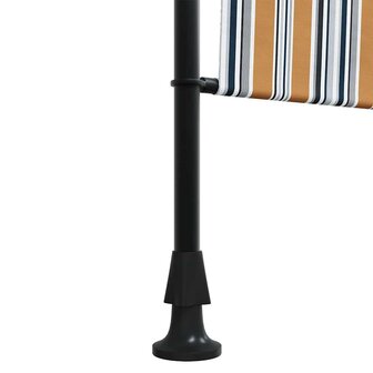 Rolgordijn voor buiten 200x270 cm stof en staal geel en wit 8