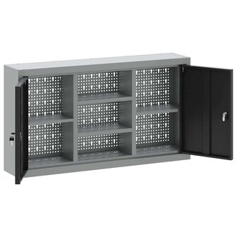 Gereedschapskast met plank Zwart en Grijs 50 x 20 x 55 cm 5