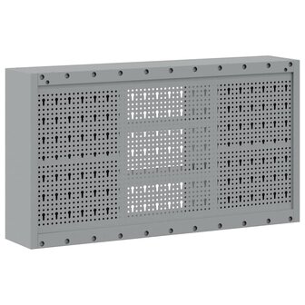 Gereedschapskast met plank Zwart en Grijs 50 x 20 x 55 cm 6